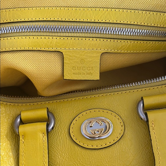 Gucci Yellow Leather 3 Way Bag with Structured Design - Picture 8 of 11
